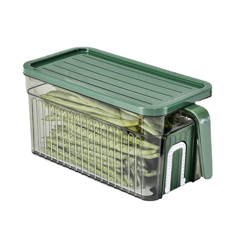 Wholesale Price Cheap Plastic Food Container Refrigerator Storage Crisper Transparent White Box