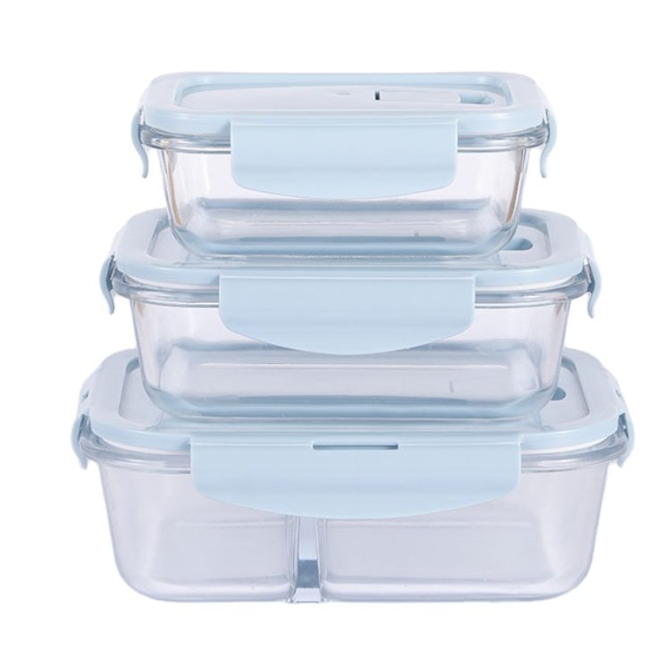 oven and microwave safe airtight lunch box glass food storage container with lid