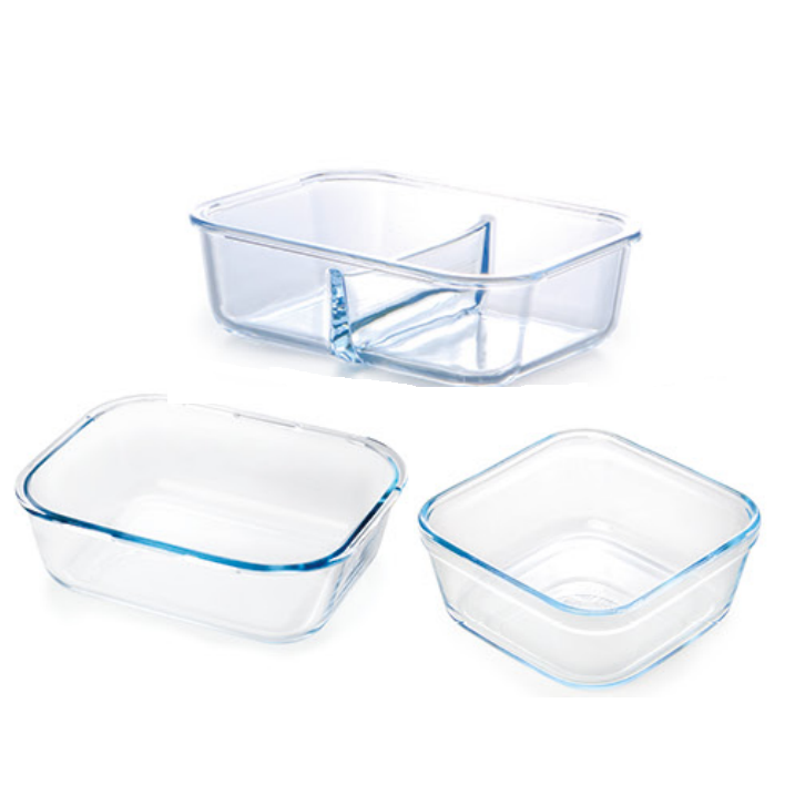 oven and microwave safe airtight lunch box glass food storage container with lid