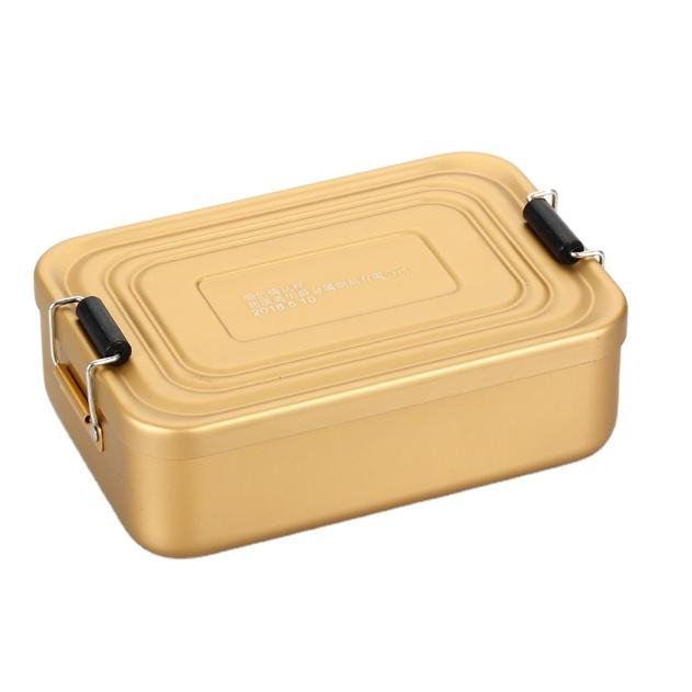 Custom Logo Metal Food Storage Box Wholesale Camping Portable Aluminum Food Container Kids Bento Box Tiffin Lunch Box For School