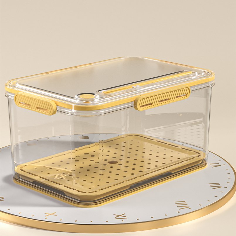 YIKEYOU Hot sales kitchen lockable fridge storage boxes cheese storage box fridge