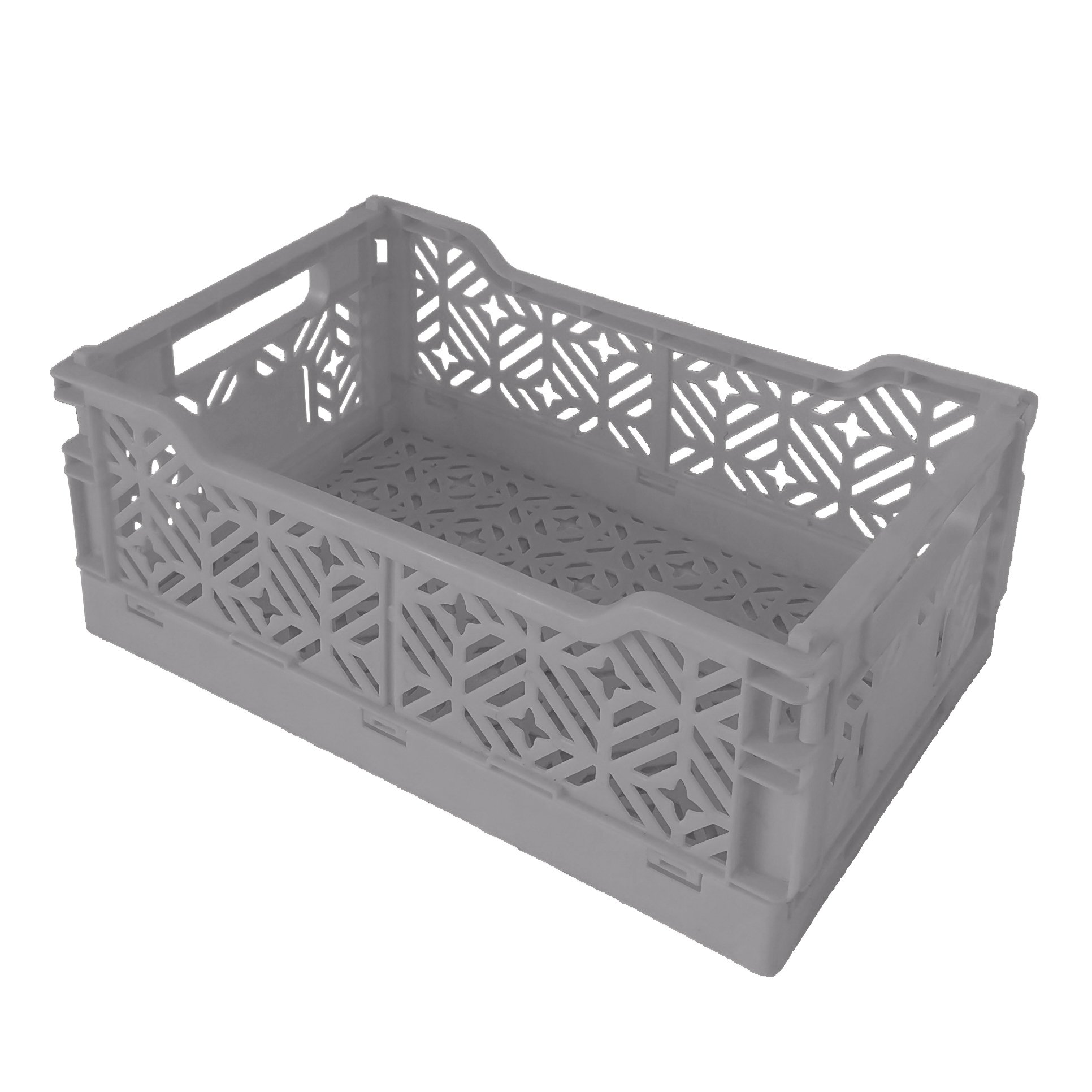 Home living mini Crate Stacking Folding Storage Baskets Mini Plastic Baskets for Office Desk Organizers