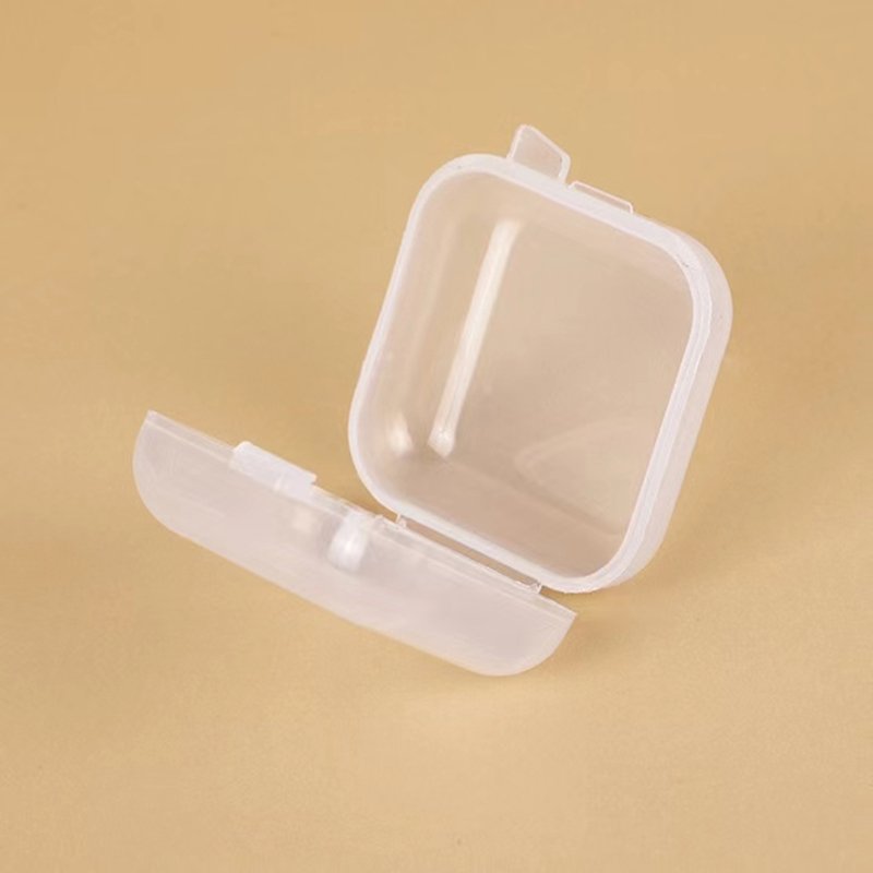 Manufacturer Direct Sales Plastic Transparent Small Square Box Rectangle Mini Storage Jewelry and Earplug Case