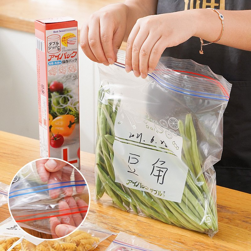 Silicone Food Storage Bag Reusable Stand up Zipper Bag Leak Proof Container Fresh Food Plastic PE Multifunctional Polyester