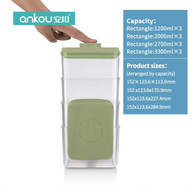 Plastic Rectangle Tall Airtight Stack Storage Container Box for Pasta Spaghetti Chopstickes Flatwear Organizing With Seal Strip