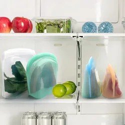 3500ML Microwave Durable Freeze safe Silicone Food Storage Foldable Bag Base Large Opening Zip-lock Container Travel Makeup Bag