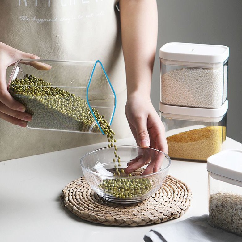Airtight Food Storage Container Plastic Cereal Storage Box Household Kitchen Grain Spice Storage Jar