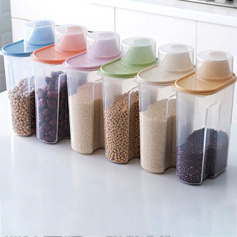 storage box kitchen jar plastic container