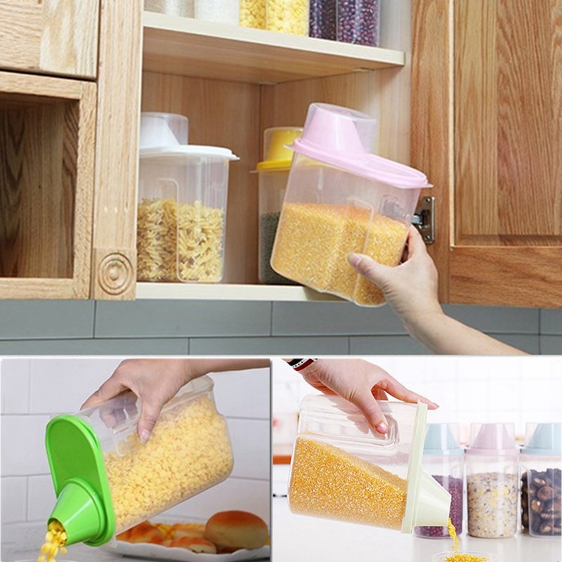 storage box kitchen jar plastic container