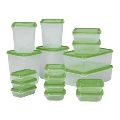 A Set of 17 Pieces High Quality Large Capacity Plastic Meal Box Lunch Boxes with Cover Multi-Function Food Storage Containers