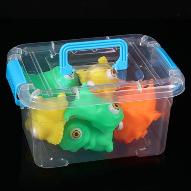 2024 BPA Free Plastic Clear Organizer Container Storage Bins & Boxes With Lids And Secure Pull Handle