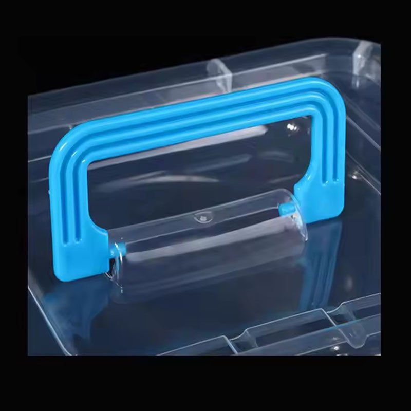 2024 BPA Free Plastic Clear Organizer Container Storage Bins & Boxes With Lids And Secure Pull Handle