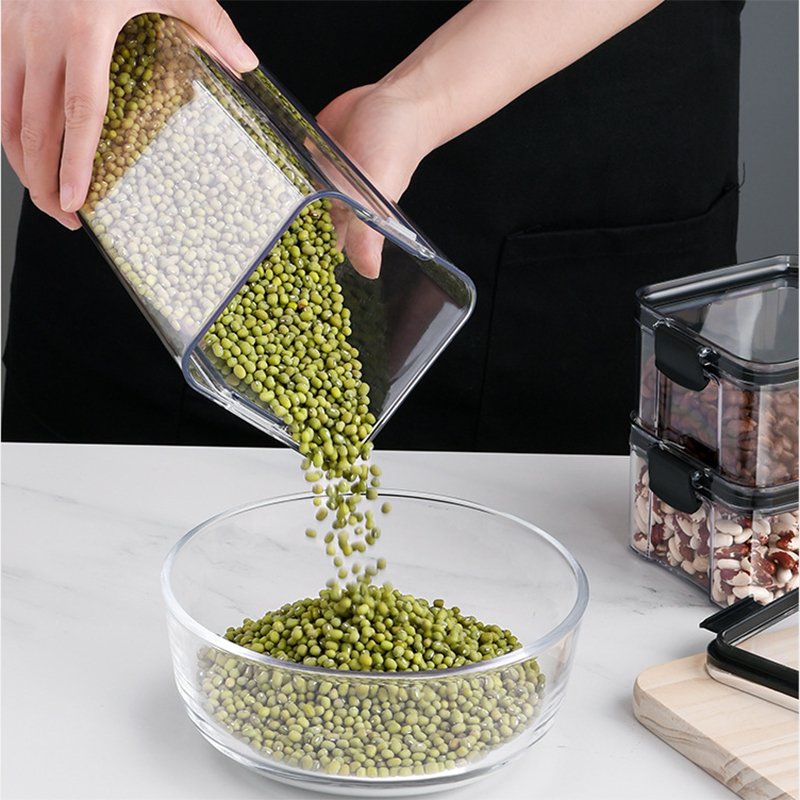 Kitchen Sealing Jars Plastic Food Sealed Jars Storage Grains and Cereals Candy Snacks Refrigerator Storage Box