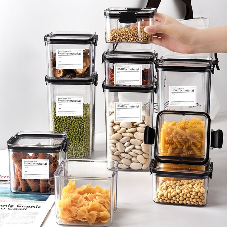 Kitchen Sealing Jars Plastic Food Sealed Jars Storage Grains and Cereals Candy Snacks Refrigerator Storage Box