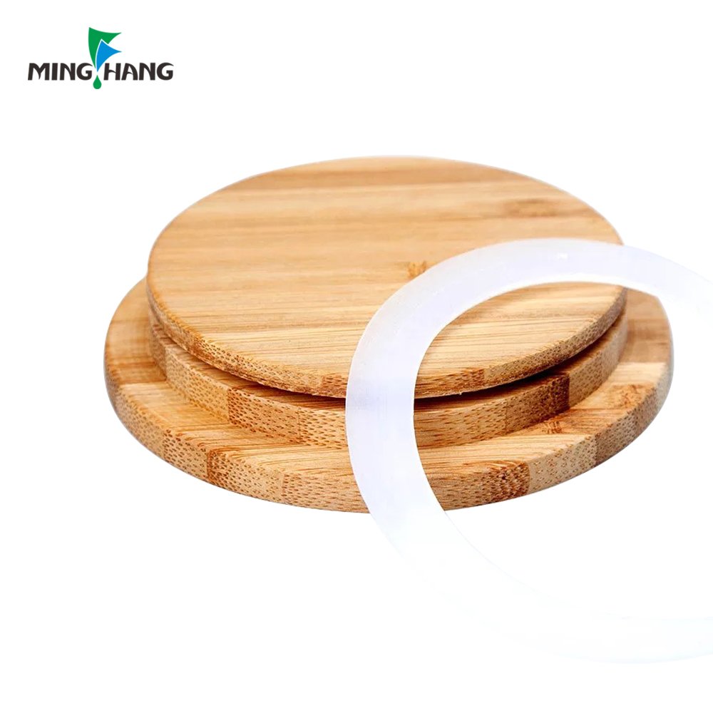empty wide mouth glass food storage jar kitchen canister with bamboo lid