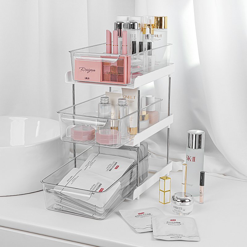 Multifunction makeup organizer storage box storage shelf rack desktop storage box