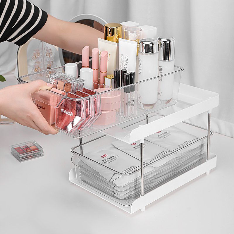 Multifunction makeup organizer storage box storage shelf rack desktop storage box