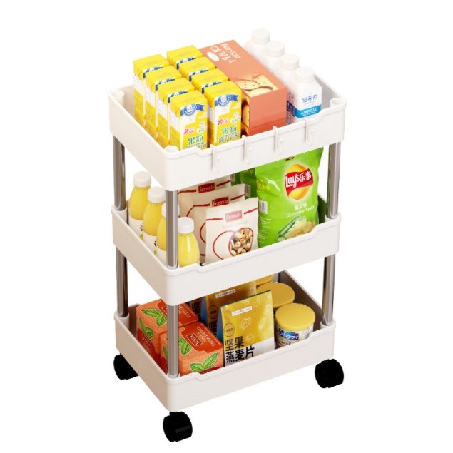 Kitchen Rack For Commercial Fruit Retractable Organizer Shelf Plastic Storage Rack For Living Room