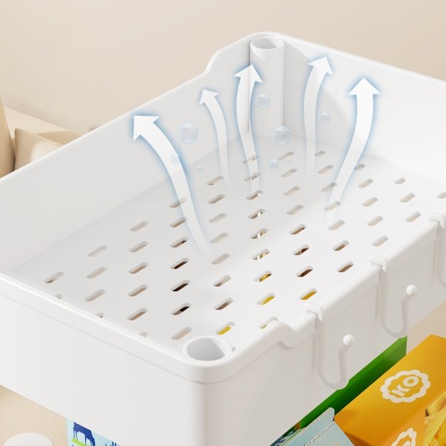 Kitchen Rack For Commercial Fruit Retractable Organizer Shelf Plastic Storage Rack For Living Room