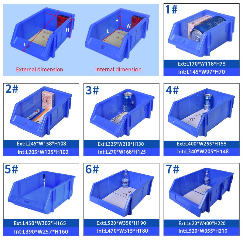 Industrial Wall Mounted Accessories Warehouse Screw Bolt Tool Plastic Storage Box