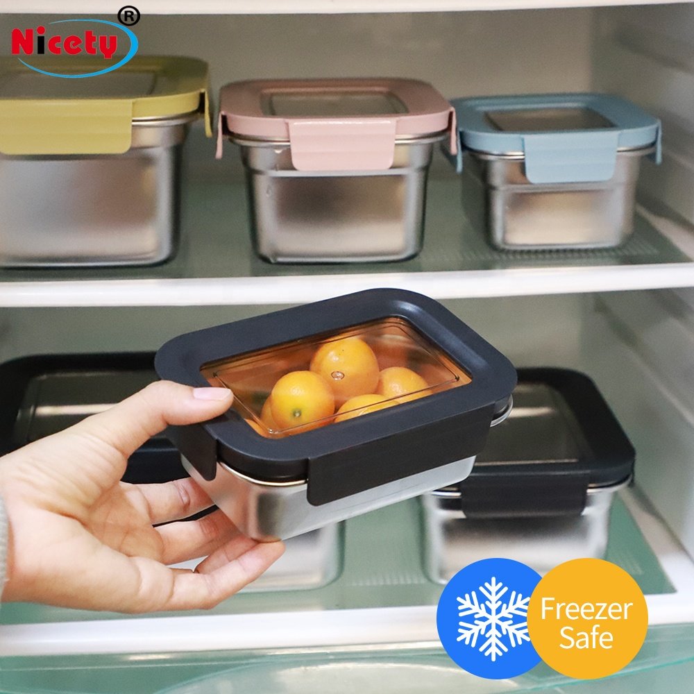 Nicety metal bento box 18/8 stainless steel food container for adult eco kids lunch box for freshness preservation
