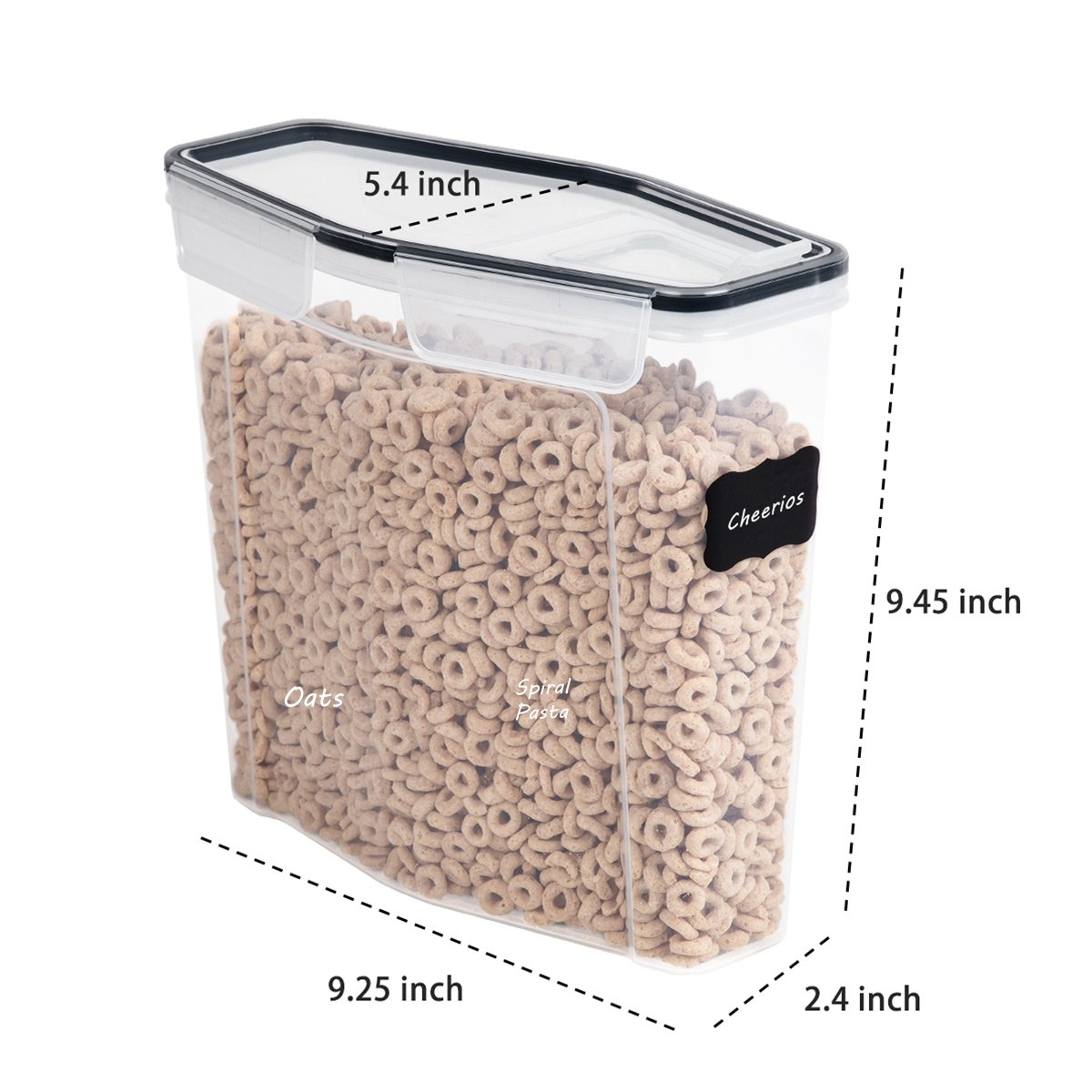 New design unique stackable reusable kitchen 2 piece set 4L PP plastic cereal air tight food storage container set