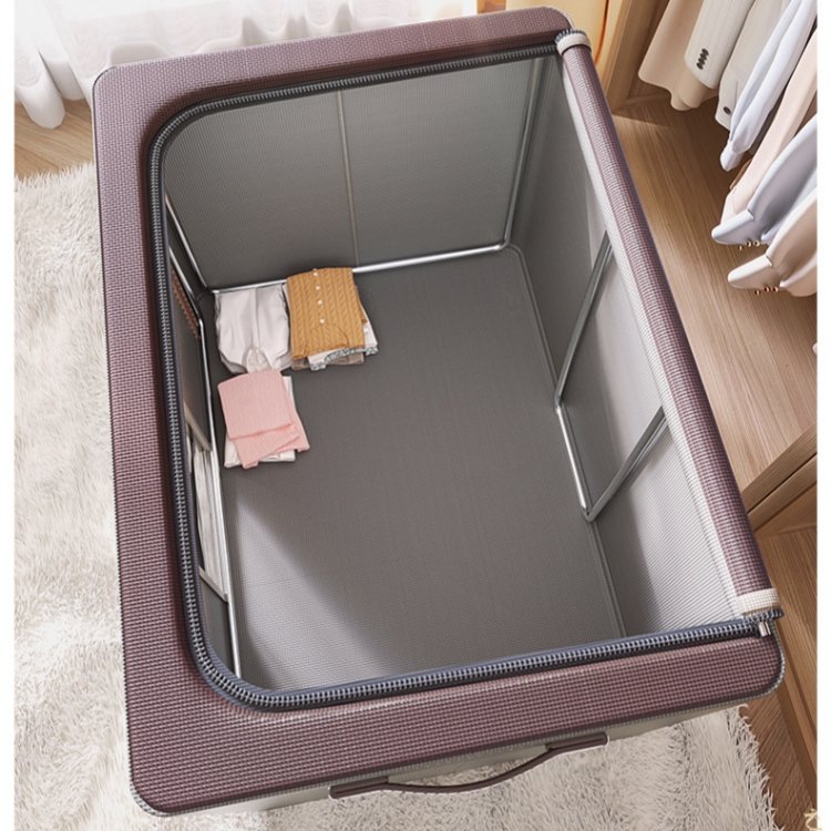Large Capacity Steel Frame Storage Box Waterproof and Damp-Proof Home Organization Clothing Bin Home Storage Solution