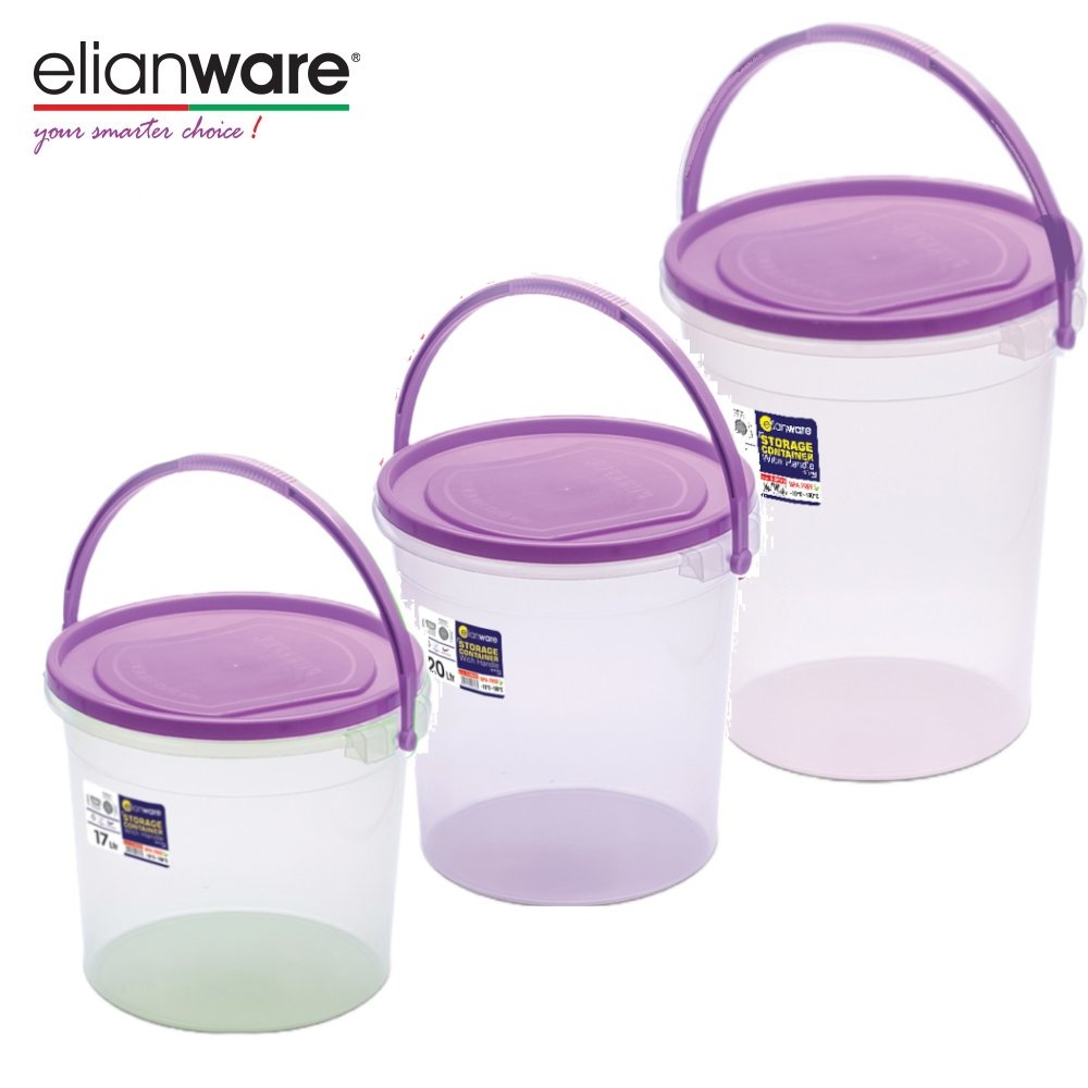 Elianware Huge Volume Storage Pail Plastic Bucket Plastic Pail With Handle