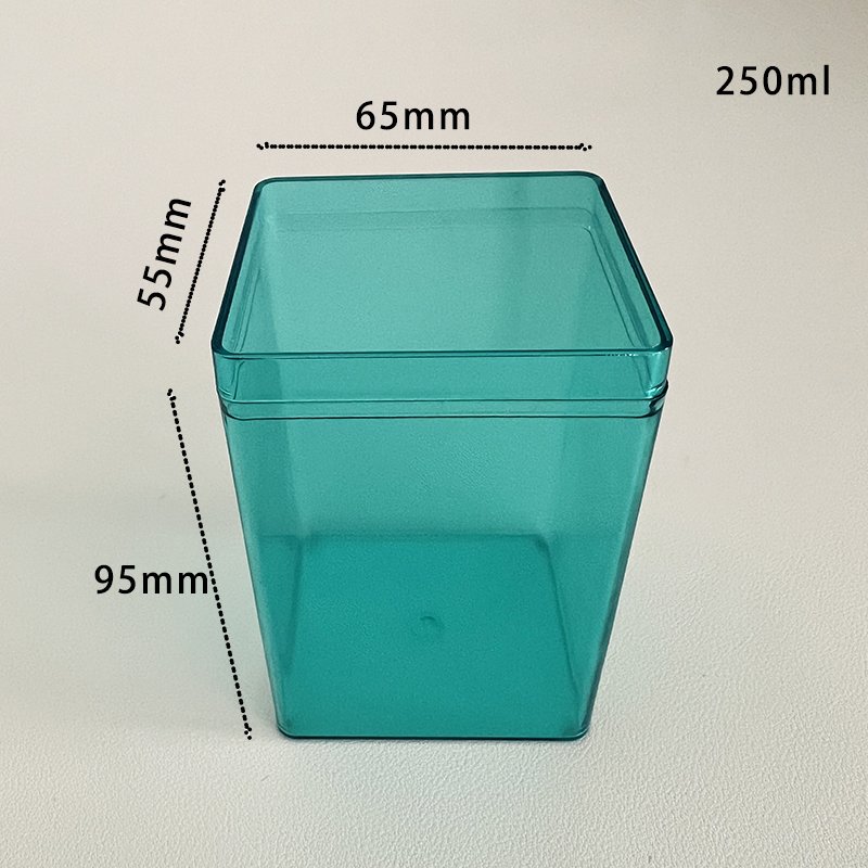 Custom hot safe hard plastic material Biscuit and dessert packaging Food storage sealed Clear plastic box Cake for coffee shop