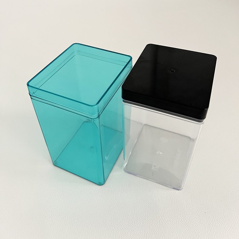 Custom hot safe hard plastic material Biscuit and dessert packaging Food storage sealed Clear plastic box Cake for coffee shop