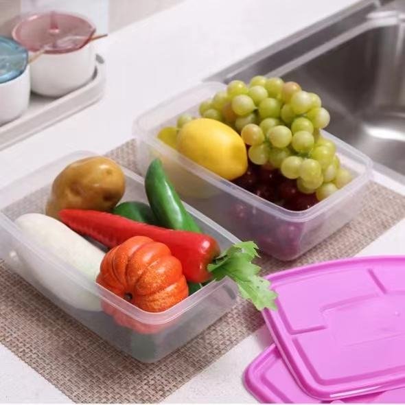 air tight bpa free plastic clear food storage box container with lid