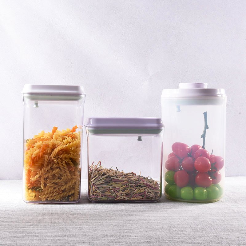Cereal Dispenser Storage Box Sealed Cans Pop up Airtight Food Storage Container Transparent Kitchen Plastic Plastic Jars Europe