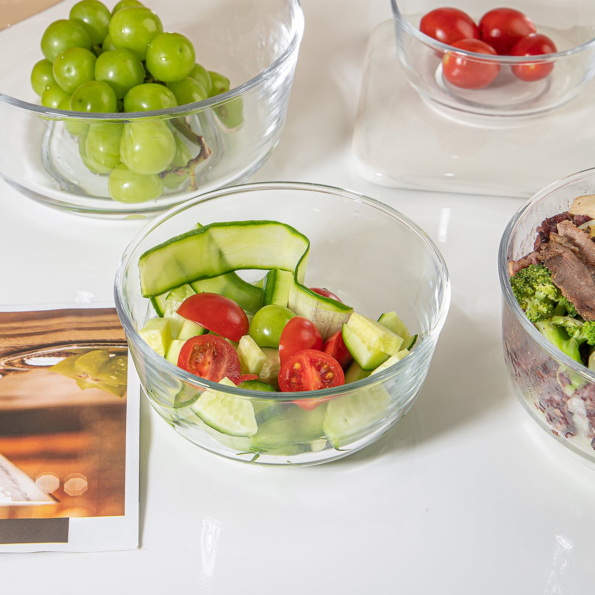 Microwavable Heat Resistant Airtight Eco Friendly Food Containers Food Storage Container Set Glass Food Containers