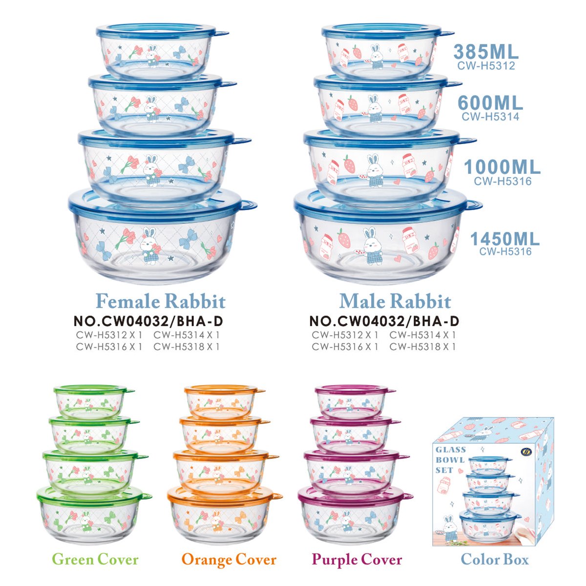 Microwavable Heat Resistant Airtight Eco Friendly Food Containers Food Storage Container Set Glass Food Containers