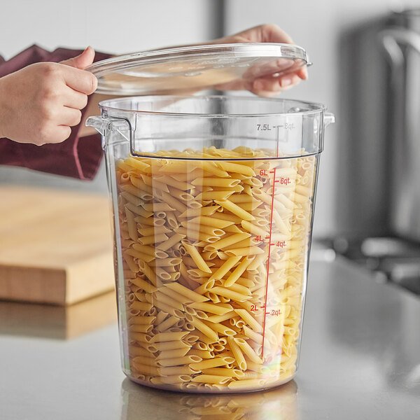 Commercial Kitchen Plastic Polycarbonate Polypropylene Square Round Food Storage Container