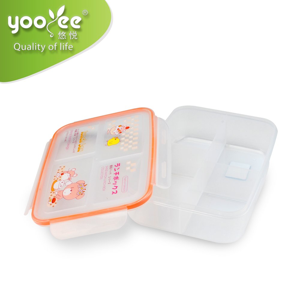 Airtight Clear Plastic Lunch Boxes Food Storage Container with Lock