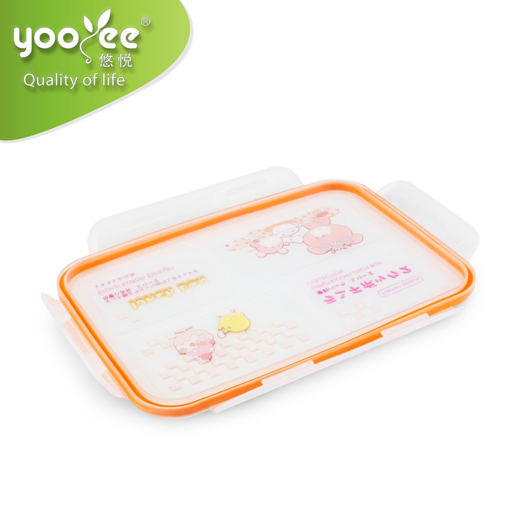 Airtight Clear Plastic Lunch Boxes Food Storage Container with Lock