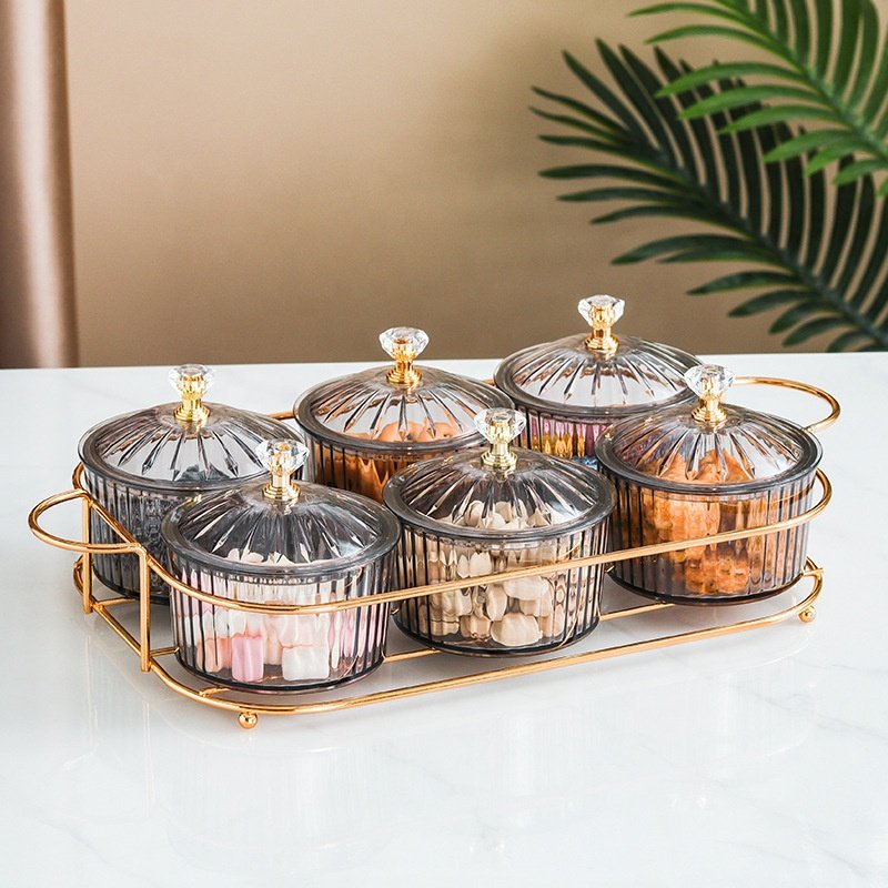 Food Storage Jar Food Containers Candy Snack Bowl With Lid Kitchen Storage Jars