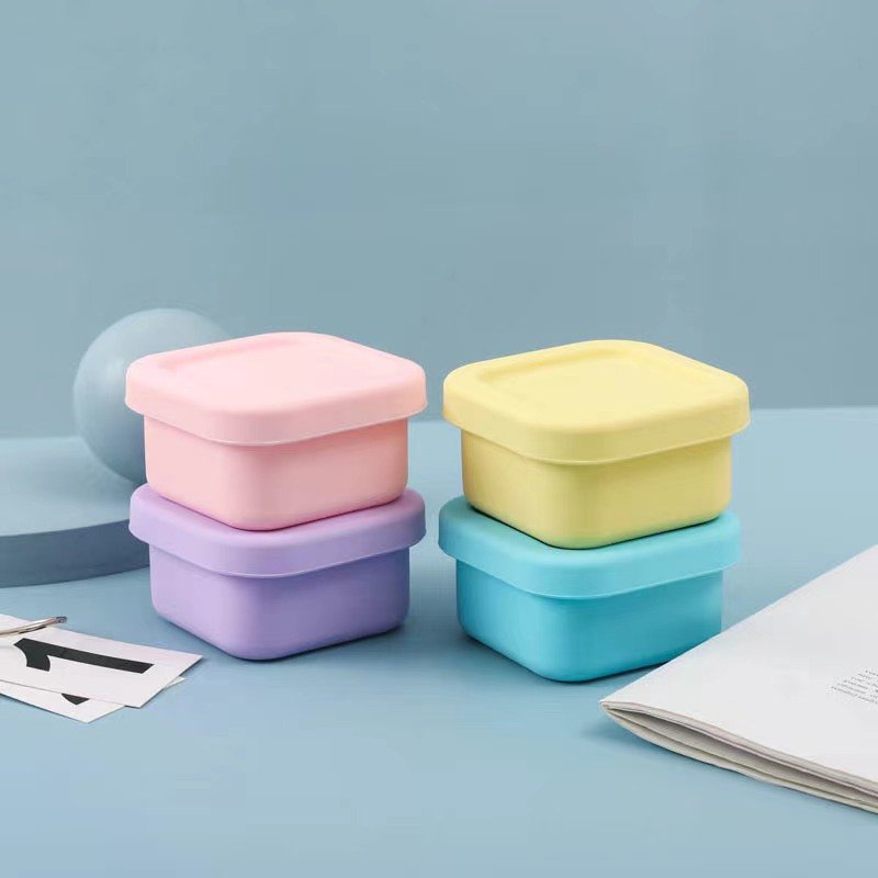 2024 Factory Sales Eco-Safe 100ML Silicone New Bowl Lunch Box with Lid Children's Bento Food Storage Container