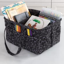 KUYUE Diaper Caddy Organizer,r with Handle, Baby Organizer for Nursery -modern Diaper Basket Storage Boxes & Bins Foldable Grey