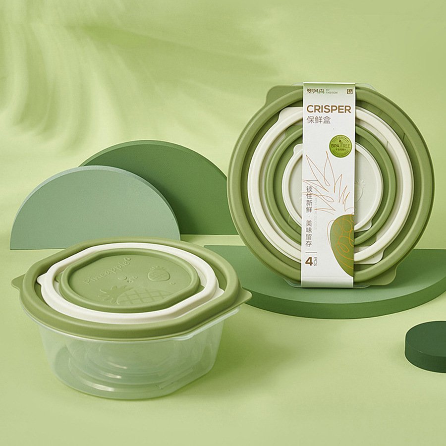 Kitchen Organizer Keeping Fresh Microwaveable Food Grade Plastic Clear Airtight Food Storage Box Container With Lids
