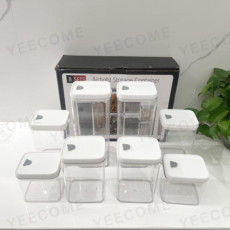 YJM2028-8 New Arrival airtight storage container 8PCS bins airtight fashion food storage container sets