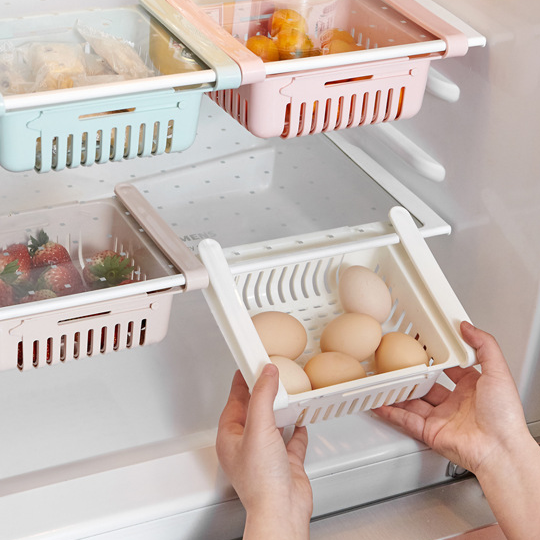 New Arrival Useful Fridge Drawer Organizer Retractable Drawer Refrigerator Storage Box