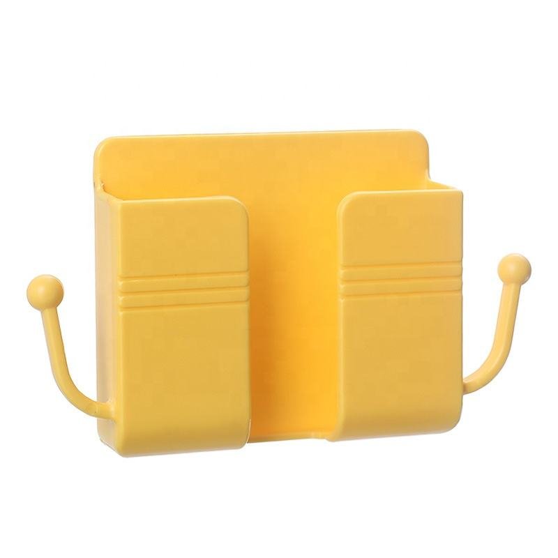 Candy Color Wall-mounted Remote Control Mobile Phone Charging Storage Rack Basket Box