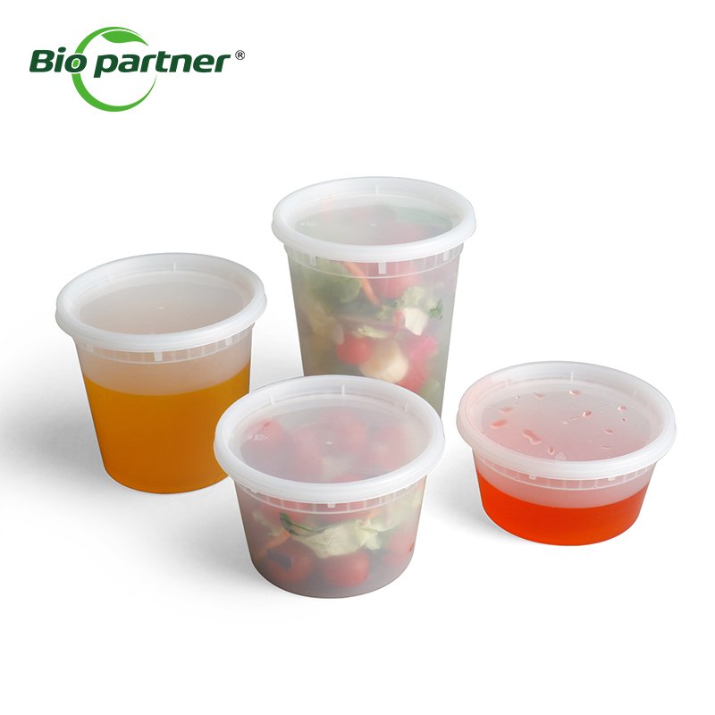 Customized Logo Disposable Food Packaging Soup Containers Food Storage Containers Bowl Plastic Salad Bowl With Lid
