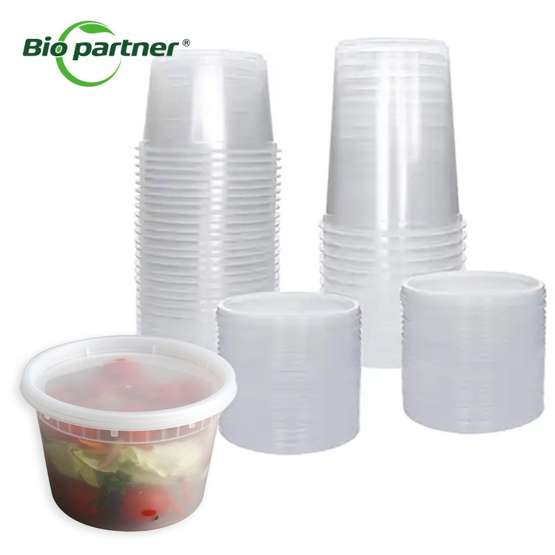 Customized Logo Disposable Food Packaging Soup Containers Food Storage Containers Bowl Plastic Salad Bowl With Lid