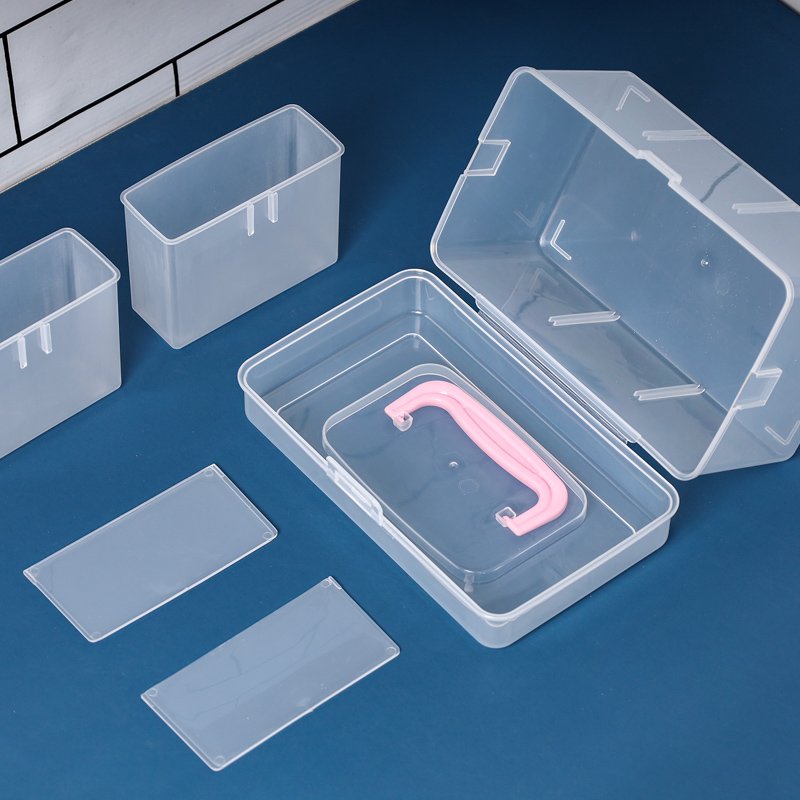 EVERSMILY Multi Clear Organizer Jewelry sewing Craft Container With Removable Compartments Modular PP Plastic Storage Boxes