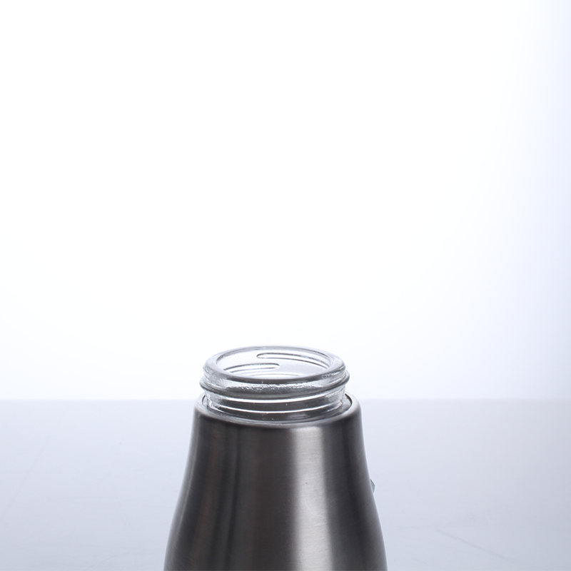 Glass Salt and Pepper Shakers Screen Printing Kitchen Storage Containers Kitchen Organizer with Stainless Steel Lid 4 Oz 120 Ml