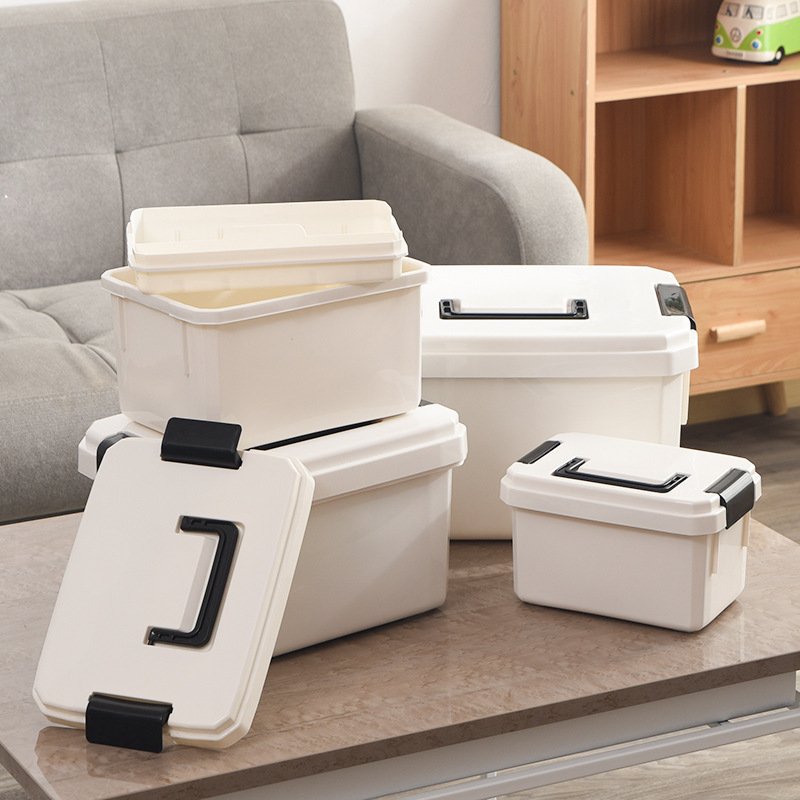 Plastic Storage Box with Removable Tray Organizer Home Emergencies Multipurpose Organizer and Storage Case Handle Medical Box