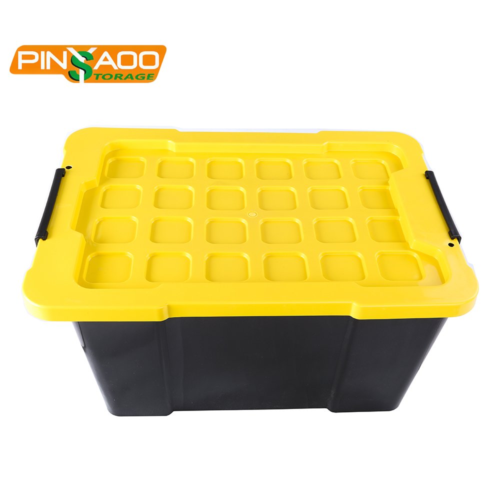 Heavy Duty Custom Containers Big Plastic Storage Box With Lid 60L